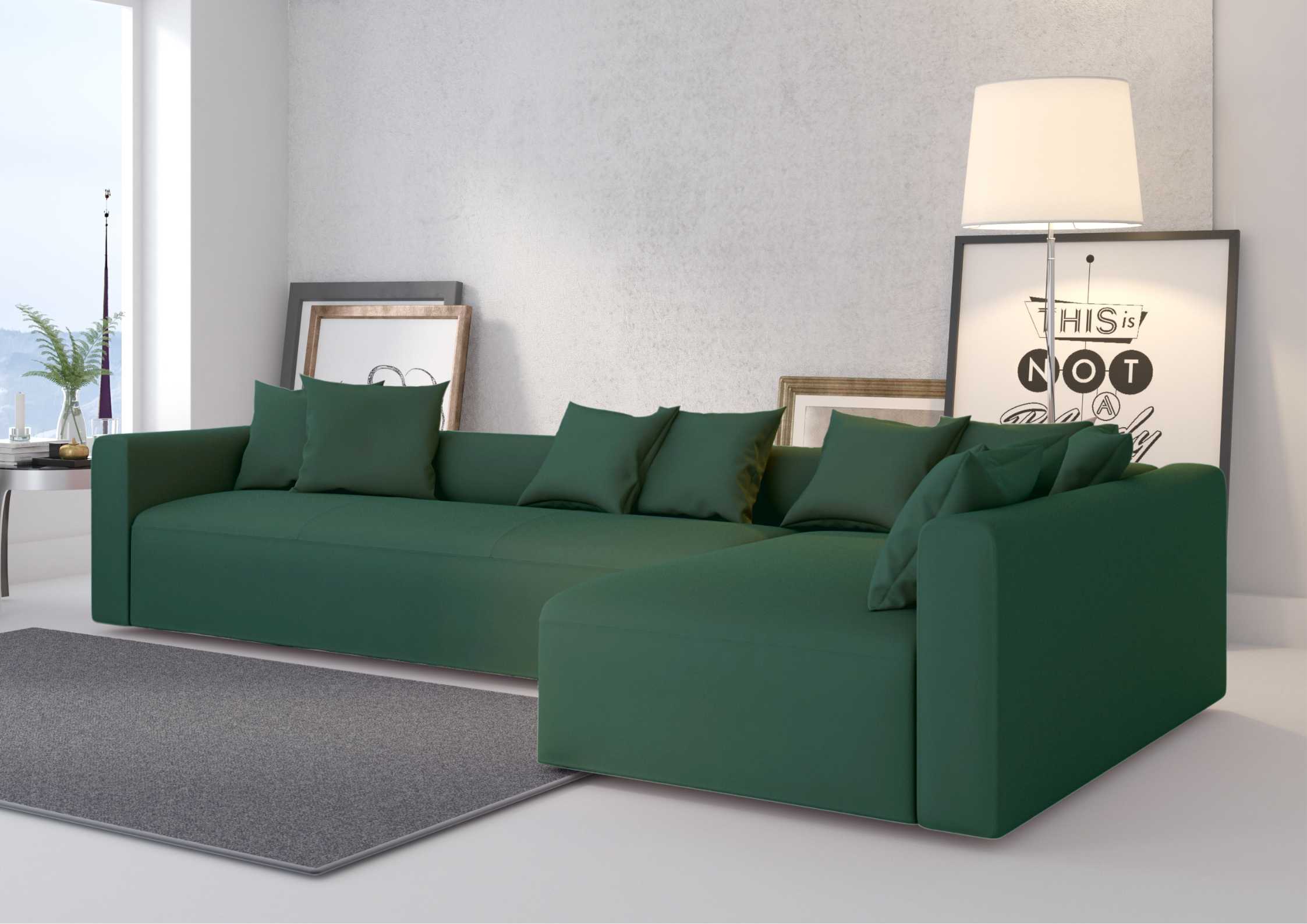 Duży industrialny narożnik prawy w kolorze zielonym